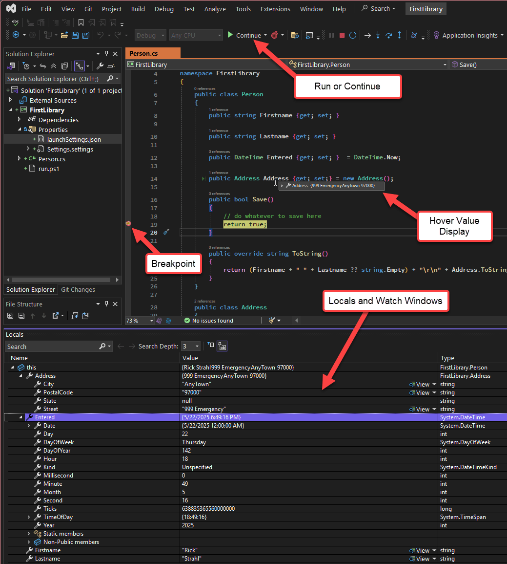 Visual Studio Debugger Breakpoint